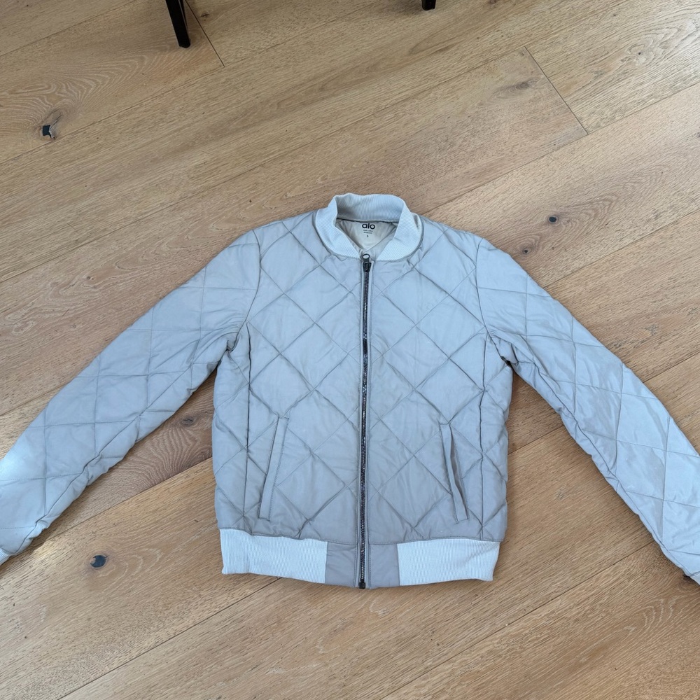 Alo quilted reflective bomber jacket